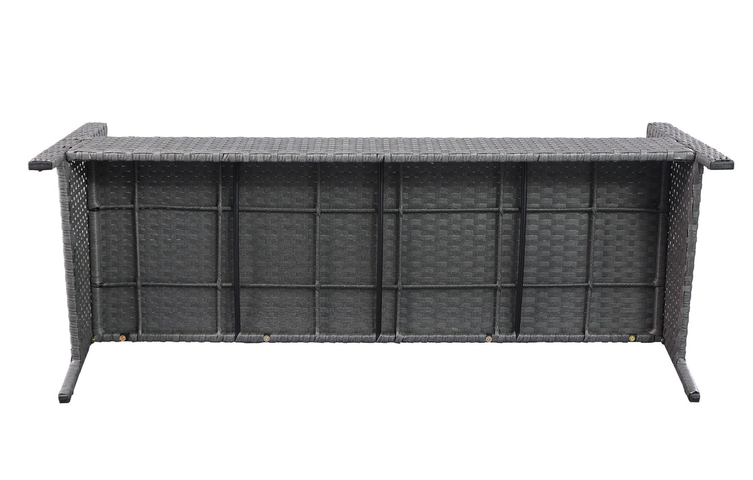 GFD Home - outdoor wicker sectional sofa set 1S+1S+3S+3S00 - GreatFurnitureDeal