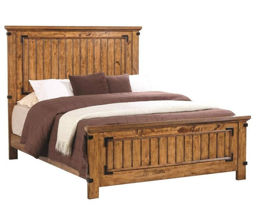 Coaster Furniture - Brenner Eastern King Panel Bed in Rustic Honey - 205261KE