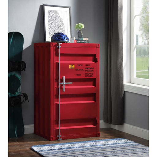 Acme Furniture - Cargo Chest (Single Door) in Red - 35954 - GreatFurnitureDeal