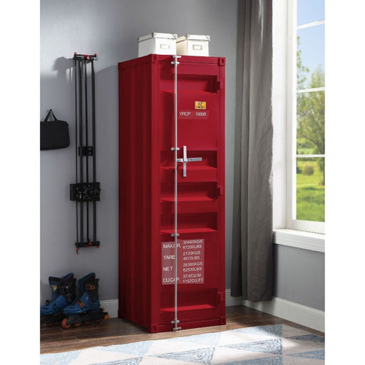 Acme Furniture - Cargo Wardrobe (Single Door) in Red - 35955 - GreatFurnitureDeal