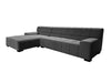 GFD Home - 125.98" Sectional Sofa Dark Grey - GreatFurnitureDeal