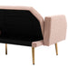 GFD Home - COOLMORE  Velvet  Sofa , Accent sofa .loveseat sofa with rose gold metal feet  and  Teal  Velvet - GreatFurnitureDeal