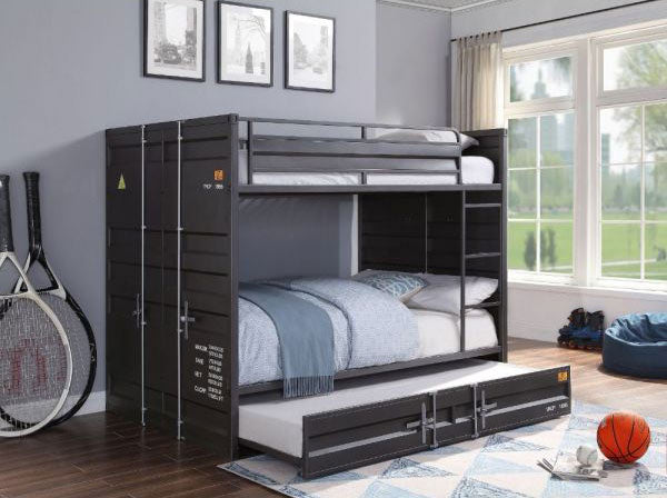 Acme Furniture - Cargo Bunk Bed (Full-Full) in Gunmetal - 37895