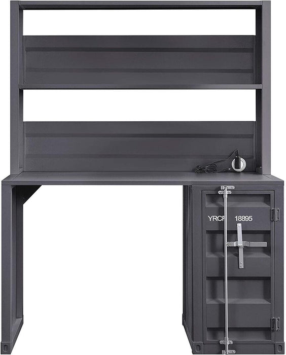 Acme Furniture - Cargo Desk & Hutch in Gunmetal - 37897 - GreatFurnitureDeal