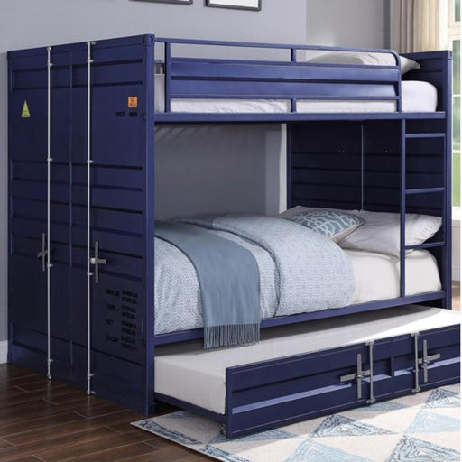Acme Furniture - Cargo Bunk Bed Full-Full in Blue - 37905 - GreatFurnitureDeal