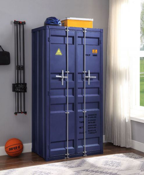 Acme Furniture - Cargo Wardrobe (Double Door) in Blue - 37909