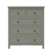 GFD Home - Gray Solid Wood 5 Pieces Queen Bedroom Sets(bed+nightstand*2+chest+dresser）NEW - GreatFurnitureDeal