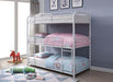 Acme Furniture - Cairo White Triple Twin Bunk Bed - 38110 - GreatFurnitureDeal