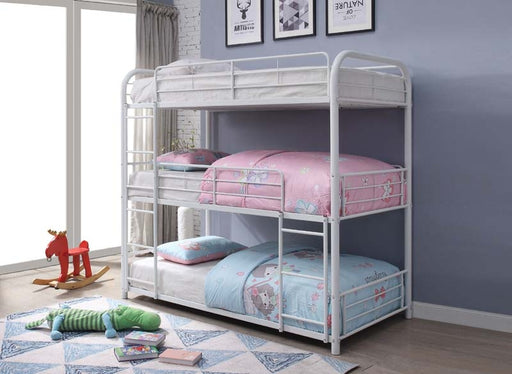 Acme Furniture - Cairo White Triple Full Bunk Bed - 38115 - GreatFurnitureDeal