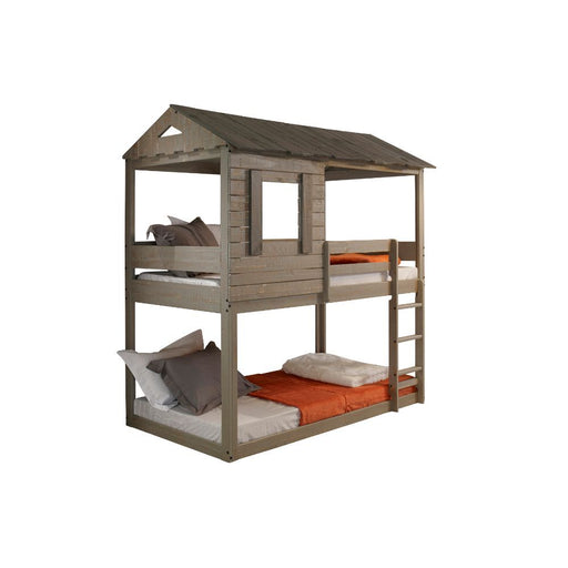 Acme Furniture - Darlene Twin-Twin Bunk Bed, Rustic Gray - 38140 - GreatFurnitureDeal