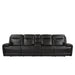 GFD House - Trevor Triple 4 Seats Power Sofa With Console | Genuine Leather | Lumbar Support | Adjustable Headrest | USB & Type C Charge Port | Middle Armless Chair With Triple Power Control - GreatFurnitureDeal