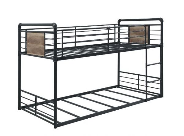 Acme Furniture - Cordelia Twin-Twin Bunk Bed in Dark Bronze Hand-Brushed - 38285