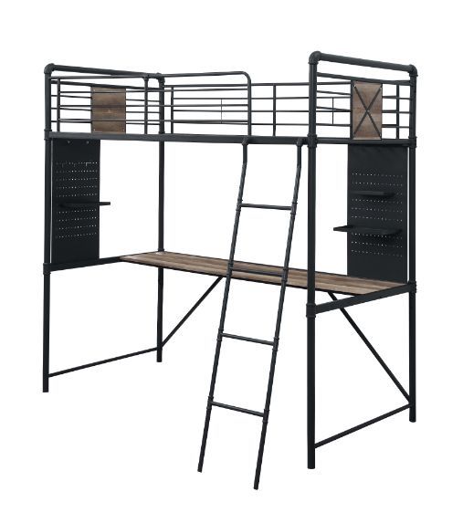 Acme Furniture - Cordelia Twin Loft Bed in Dark Bronze Hand-Brushed - 38310 - GreatFurnitureDeal