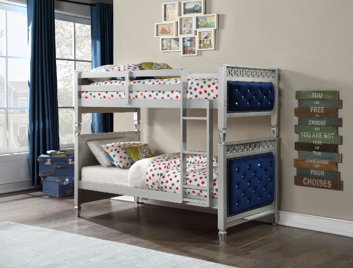 Acme Furniture - Varian Twin-Twin Bunk Bed in Silver - 38330 - GreatFurnitureDeal