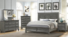 GFD Home - Hamilton Queen 5 Piece Storage Bedroom Set in Gray made with Engineered Wood - GreatFurnitureDeal