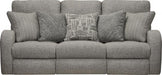 Catnapper - Liam 2 Piece Power Lay Flat Reclining Sofa Set in Concrete-Storm - 63901-STORM-2SET - GreatFurnitureDeal