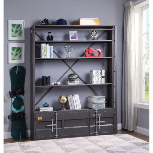 Acme Furniture - Cargo Bookshelf & Ladder in Gray - 39887 - GreatFurnitureDeal