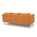 GFD Home - VIFAH SIGNATURE Italian design premium farbic 82-inch sofa with throw pillows - Burnt Orange - GreatFurnitureDeal