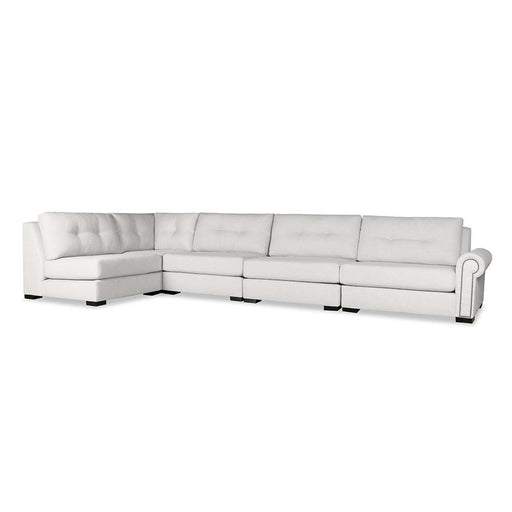 Nativa Interiors - Sylviane Buttoned Modular L-Shaped Sectional Right Arm Facing 83"D Charcoal - SEC-SYLV-BTN-DP-UL3-5PC-PF-CHARCOAL - GreatFurnitureDeal
