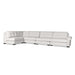 Nativa Interiors - Sylviane Buttoned Modular L-Shaped Sectional Right Arm Facing 159" Off White - SEC-SYLV-BTN-CL-UL3-5PC-PF-WHITE - GreatFurnitureDeal