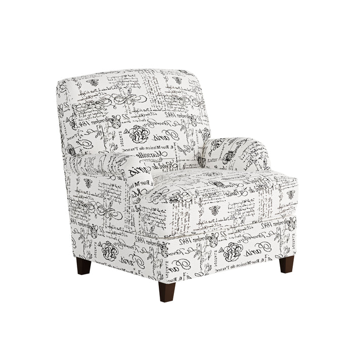Southern Home Furnishings - Francaise Ebony Accent Chair in Multi - 01-02-C Francaise Ebony