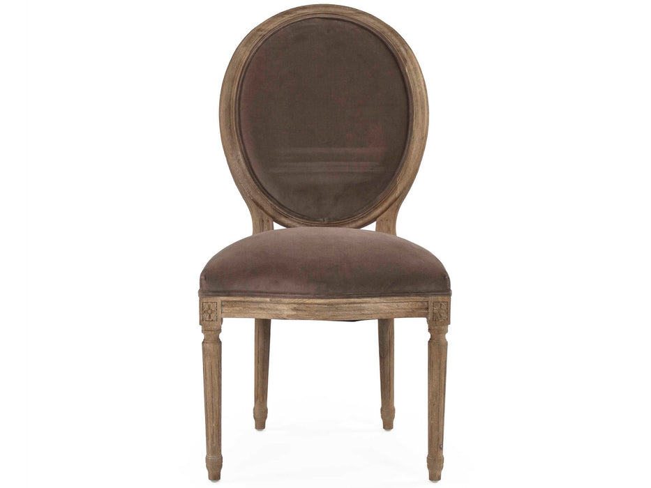Zentique - Medallion Brown Velvet Side Dining Chair - B004 E272 V011 - GreatFurnitureDeal
