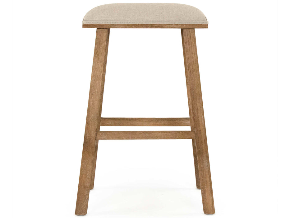 Zentique - Jocelyn Natural Linen Side Bar Height Stool - CFH519 Bar E272 A003 - GreatFurnitureDeal