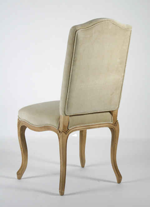 Zentique -  Cathy Cream Velvet Side Dining Chair- LI-SH8-22-15