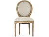 Zentique - Medallion Natural Linen Side Dining Chair - B004 E272 A003 w/ Nailhead - GreatFurnitureDeal