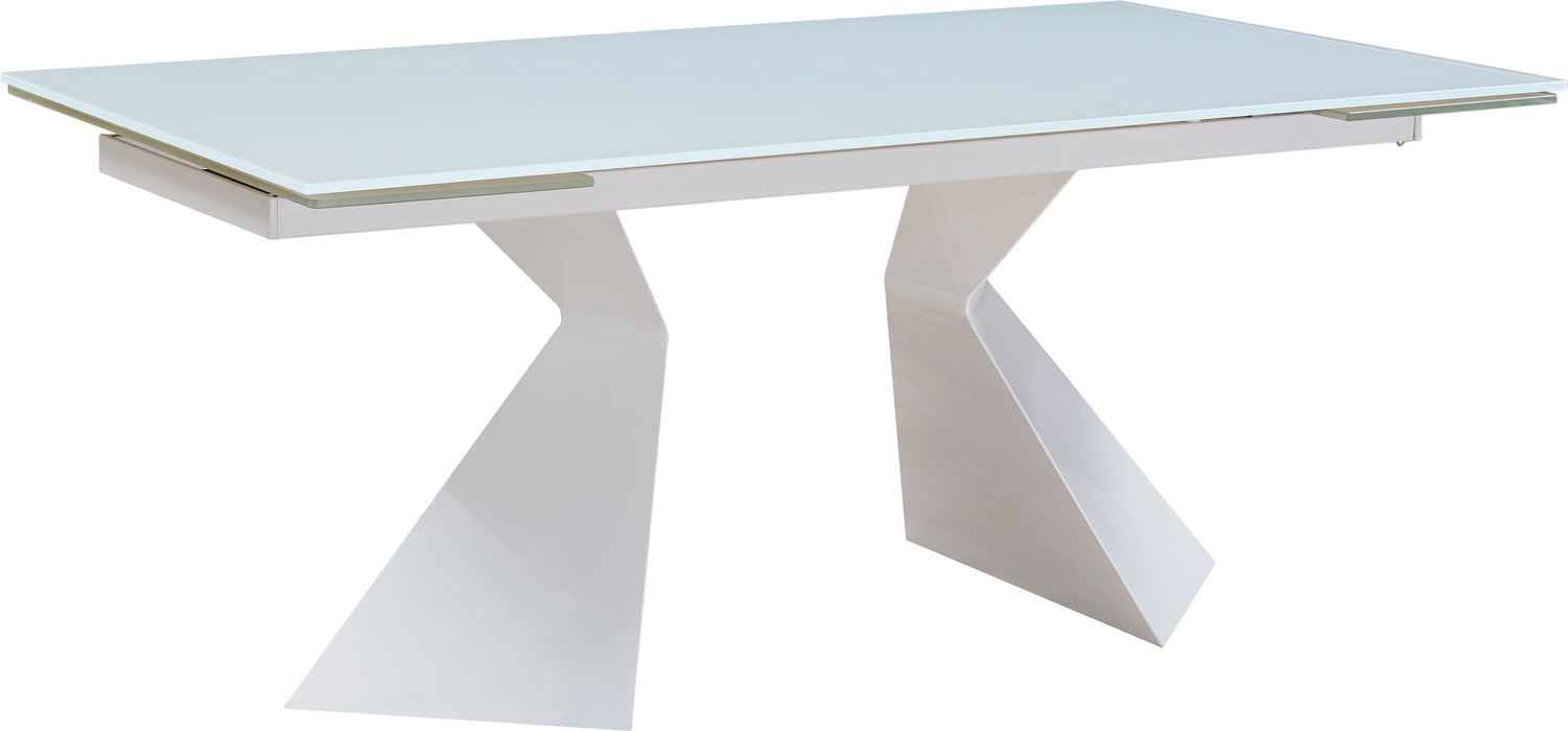 ESF Furniture - 992 Dining Table 5 Piece Dining Room Set in White - 992DININGTABLE-5SET