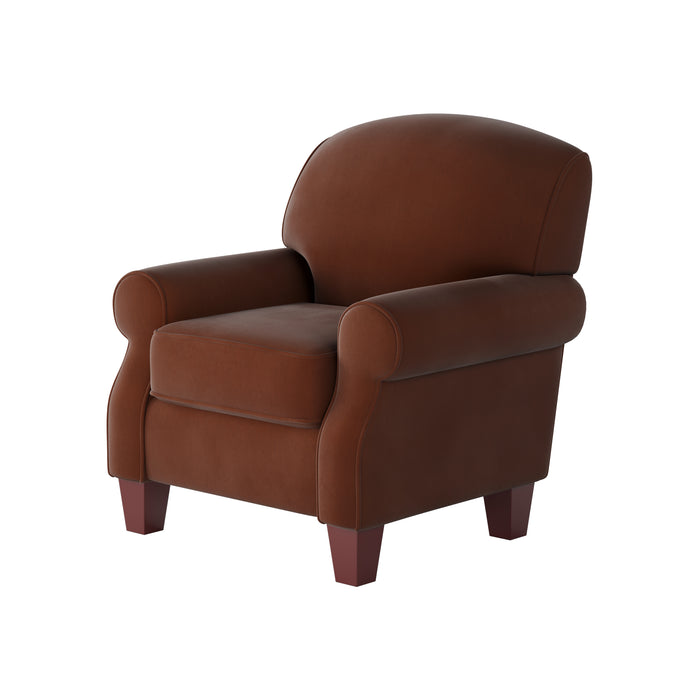 Southern Home Furnishings - Bella Burnt Orange Accent Chair - 532-C Bella Burnt Orange