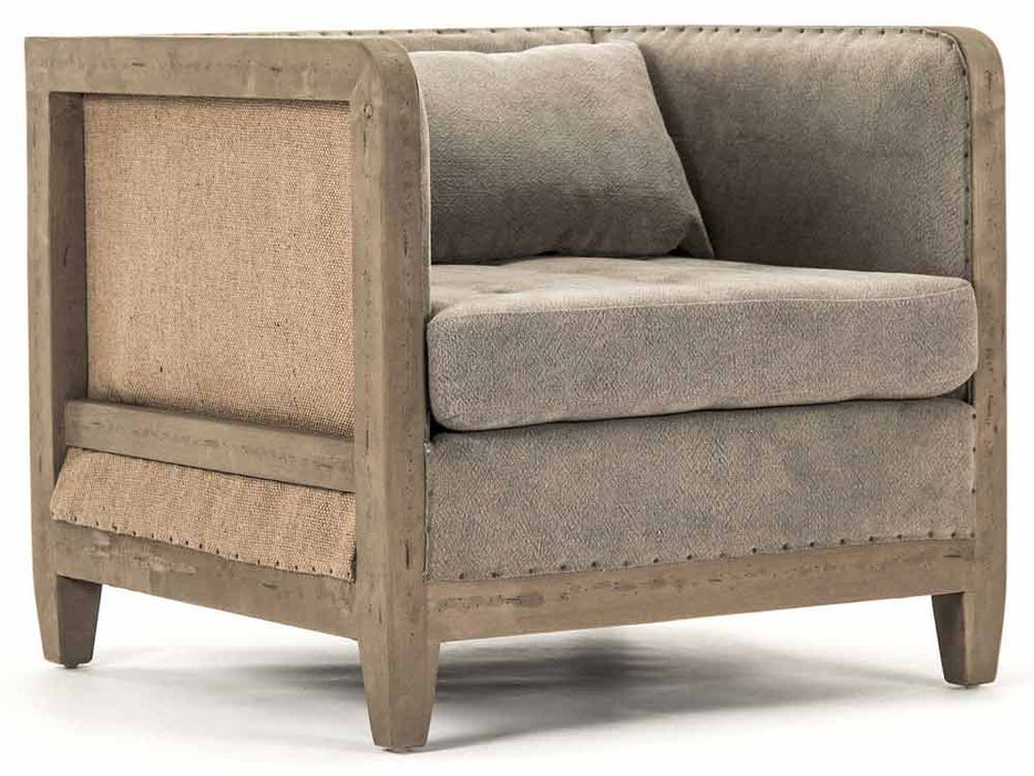 Zentique - Vert Green Moss Linen Accent Chair - CF223-1 513 C064/AID010