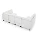 GFD Home - U shape Modular Sectional Sofa，DIY Combination，includes Four Single Chair and Two Corner，Ivory Chenille - GreatFurnitureDeal