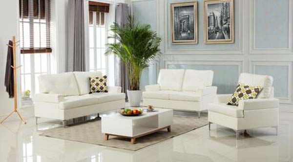 Myco Furniture - Walker Sofa in White - 7605-WH-S - GreatFurnitureDeal