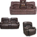 Franklin Furniture - Legacy 3 Piece Reclining Living Room Set in Chocolate - 50044-50034-4507-CHOCOLATE