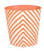 Worlds Away - Oval Wastebasket in Cream and Orange Zebra - WBZEO - GreatFurnitureDeal