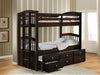 Twin Over Twin Bunk Bed with Drawer Trundle
