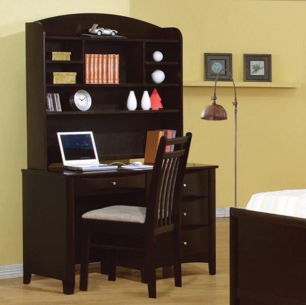 Coaster Furniture - Phoenix Cappuccino Computer Desk Set - 400187-400188-400189 - GreatFurnitureDeal