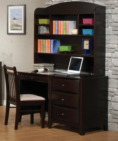 Coaster Furniture - Phoenix Cappuccino Computer Desk Set - 400187-400188-400189 - GreatFurnitureDeal