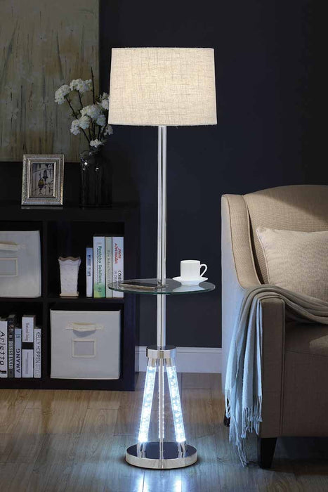 Acme Furniture - Cici Chrome Floor Lamp - 40125