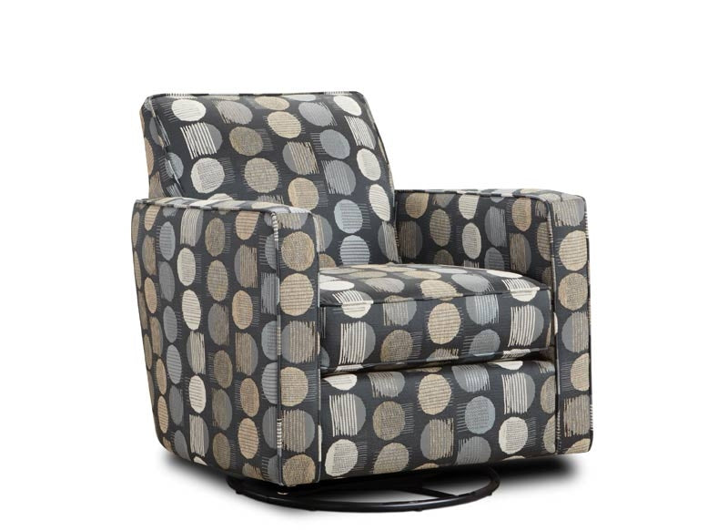 Southern Home Furnishings - Handwoven Linen Swivel Glider Chair - 402-G Magnitude Steel