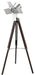 Acme Furniture - Hollywood Antique Oak & Chrome Floor Lamp - 40209 - GreatFurnitureDeal