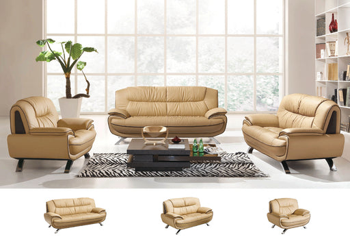 ESF Furniture - 405 2 Piece Sofa Set in Brown - 405-S+L - GreatFurnitureDeal