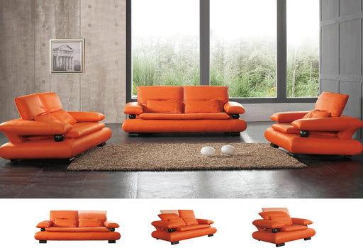 ESF Furniture - 410 2 Piece Sofa Set in Rich Orange - 410-S+L - GreatFurnitureDeal