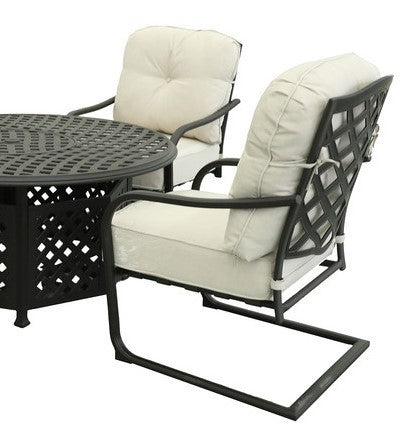 GFD Home - Spring Chair, Canvas Natural, Set of 2 - GreatFurnitureDeal