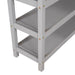 GFD Home - Full Size Loft Bed with Storage Shelves and Under-bed Desk, Gray(OLD SKU:SM000246AAE-1) - GreatFurnitureDeal