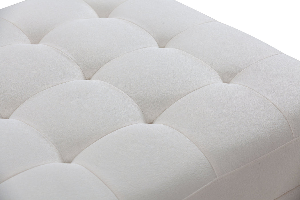 GFD Home - Sectional Sofa Couch,144'' Wide Reversible L-Shaped Sofa Couch Set  with Ottoman for Living Room Apartment Home Hotel - GreatFurnitureDeal