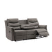 GFD Home - MOTION SOFA 3+2 GREY PU - GreatFurnitureDeal