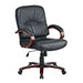 Office Star Executive Leather Mid-Back Chair - GreatFurnitureDeal
