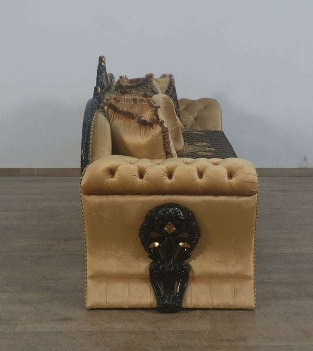 European Furniture - Emperador Sofa in Black Gold - 42037-S